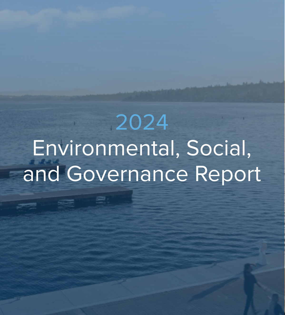 Document cover reading 2024 Environmental, Social, and Governance Report