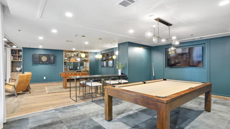 Large room with pool table