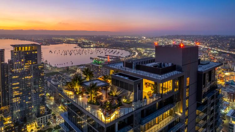 Aerial view of roofdeck